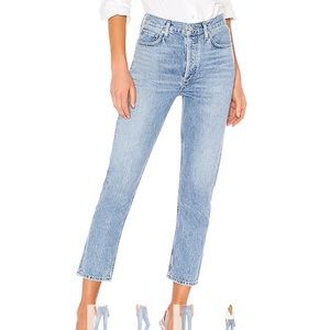 NWT AGOLDE Riley High Rise Straight Crop